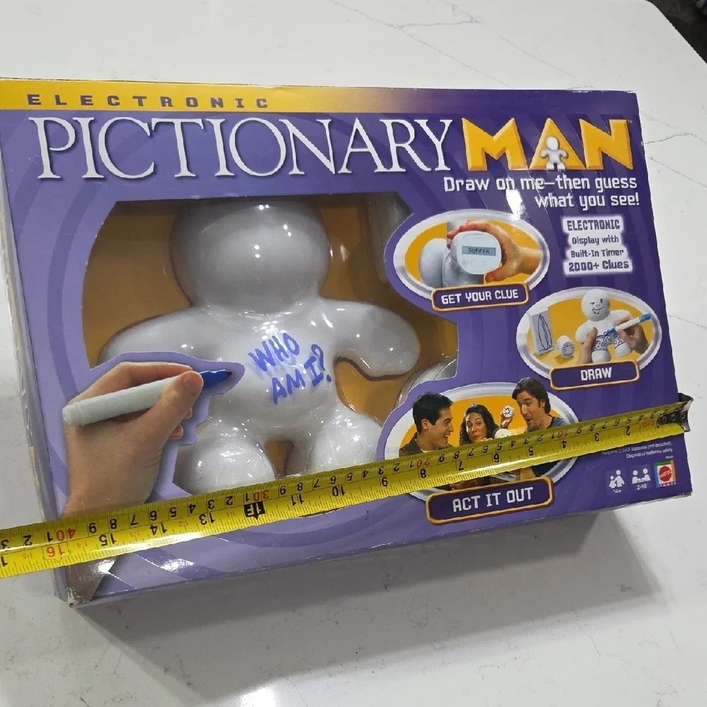 Mattel Electronic Pictionary Man Game - White and Blue New In Original Box